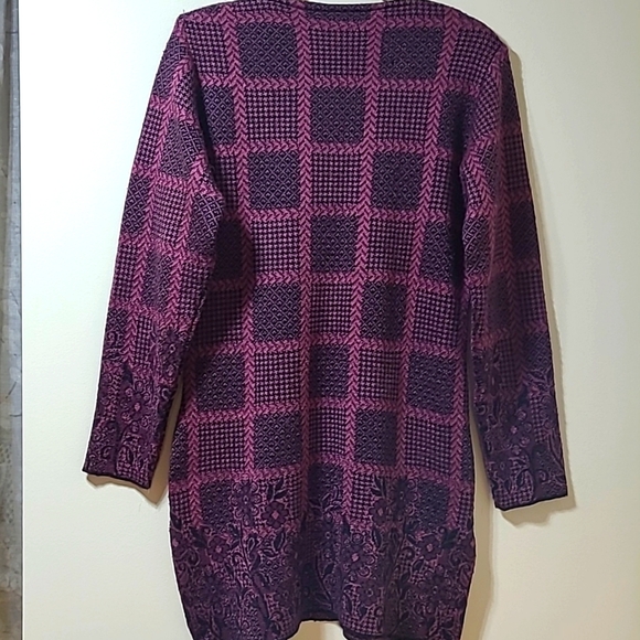 Purple Knit Long Sleeve Dress - Picture 6 of 7